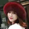 Bérets Fourrure Chapeau Vent Neige Automne Hiver Imitation Chaud Femme Polyvalent Fille Plein Air Mode Loisirs Blanc Femme