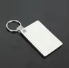 Porte-clés blanc par Sublimation, pendentif carré en bois MDF, transfert thermique, Double face, cadeau de bricolage blanc