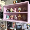 Hooks Cute Cartoon Wooden Desktop Cabinet Doll Storage Rack Home Office Supplies Desk Organizer Clean Shelves