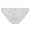 Underpants Men's Panties Sexy Briefs Glossy PU Bikini Shorts Underwear Fashion Thong Tight Breathable Lingerie