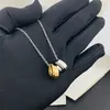 Colar de ouro simples para mulheres lascas de correntes pendentes de designer de j￳ias de a￧o inoxid￡vel