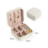 Jewelry Boxes PU Leather Jewellery Storage Earring Box Display Case Organizer Packaging for Home Travel Girl Gift 220916