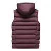 Gilet da uomo Gilet da uomo di marca Giacche invernali senza maniche Gilet da uomo con cappuccio Caldo Capispalla casual Cappello Gilet esterno staccabile Chalecos 220919