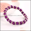 Beaded Strands Brand New Glass Diamond Bracelet Imitation Natural Crystal Ornament Hand Fb032 Mix Order 20 Pieces A Lot Beaded Stra Dhybj