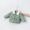 Manteau en duvet d'hiver chaud pour enfants en coton Vestes Filles Vêtements Enfants Babys Lapin Col De Fourrure Manteaux Coréen Chaud Hiver Fille Garçons Survêtement 220919