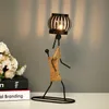 Objetos decorativos Figuras Joylove nórdico Metal Candlestick Character Sculpture Candle Decor Decor Handmade Decoração Arte do Arte 220919