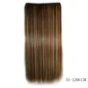 24 مقاطعًا متعددة الألوان في قطع الشعر مستقيمة ملحقات الشعر الاصطناعية مقاومة للحرارة 279D