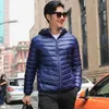 Men's Down Parkas Men Winter Coat Fashion Hooded White Duck Jackets Plus Size Ultralight Portable Slim 220919