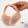 6Pcs Winter Warm Ear muffs Portable Foldable Hamburger Ear Cover Fashion Outdoor Male Female Plush EarMuffs