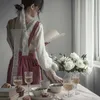 Delantales Lovely Retro Lady's para mujeres niñas pastel cocina moda cocina delantal elegante con bolsillos regalo 100% algodón 220919