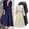 Casual Dresses Celmia Women Long Sleeve Fashion Shirt Dress 2022 Autumn Elegant Midi High Elastic midja L￶st Vestidos Plus Size