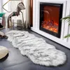 Carpet Plush Soft Sheepskin Bedroom Imitation Wool Pad Long Hair Bedside Mat Sofa Cushion White Rugs Red Living Room Fur 220919