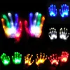 Luvas LED par de iluminação de dedo leve e brilhante, piscando unissex esqueleto luva de halloween de fantasia de fantasia de fantasia 220919