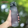 Bouteilles d'eau Bouteille d'eau de sport 500 / 1000ML Shaker de protéines Voyage en plein air Portable Drinkware étanche Bouteille de boisson en plastique sans BPA 220919