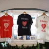 T-shirt da uomo Kaus Lengan Pendek Hati Jangan Menangis Cinta Anak Perempuan Buatan Manusia 2022 Kaus Buatan Manusia Pria Wanita T220909