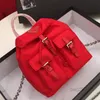 2022 Torby szkolne Mały czerwony mini mody nylonowe plecak na ramię kobiety