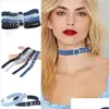 Chokers Harajuku Denim Necklace Jewelry Rhinestone Accessories With Chain Mix Order 20 Pieces A Lot Drop Delivery 2021 Necklaces Penda Dhg05