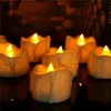 Confezione da 12 candele Candela elettronica votiva per Halloween senza fiamma LED remota o non decorativa a batteria 220919