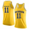Новый баскетбол в колледже носит NCAA Custom Michigan Wolverines, сшитые баскетбольной майкой Tschetter Devante 'Jones Moussa Diabate Brandon