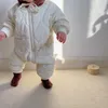 Pagliaccetti Toddler Baby Down Cotton Solid Born Boy Girl Vestiti con cappuccio Tuta da neve Tuta invernale Addensare Capispalla caldo 0-24m 220919