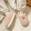 Slippers 2022 Women Warm Fluffy Thick Sole Home Lover Winter Shoes Cute Cartoon Soft Plush Platform Female Male Indoor Slipper