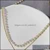 Collane con ciondolo Collana girocollo con perle di moda Collana con ciondolo a catena a doppio strato carino per gioielli da donna Regalo per ragazza 5570 Q2 Consegna a goccia 202 Dhqfs