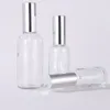 Fine Mist Spray Glass Perfume Bottles 5-100ml With Silver Lid