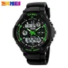 Mode Skmei marque de sport montre hommes résistant aux chocs montres à Quartz numérique et analogique militaire LED montres décontractées