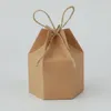 Cadeau cadeau 2550pcs kraft papier paquet boîte en carton lanterne hexagone bonbons faveur et mariage noël saint valentin fournitures 220919