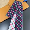 5x90 cm Designer Letters Print Floral Silk Scarf Hoofdband voor vrouwen Mode sjaals Schouder Tote Bagage Lintkop Wraps Double Ribbon Ladies Gift -34