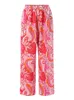 Women's Two Piece Pants Celmia Sets Fashion One Shoulder 3/4 Sleeve Tops Floral Print Wide Leg Trouser Women Casual Loose Suit 220919