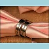 Rings de cluster titânio aço de aço anéis para mulheres homens sua loucura seu esquisito Sier Sier Ring Jóias de jóias de moda Acessórios Drop Dh7up