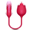 Masseur de jouets sexuels dans 1 vibratrice de rose Longue femelle Licking Clitoris Clit Sticks Vibrant Love Egg Dildo Adults Toys for Women