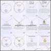 Pendant Necklaces Necklace Gift Card Elephant Pearl Love Wings Cross Key Zodiac Sign Compass Lotus Pendant Women Fashion Jewelry Drop Dhvxf