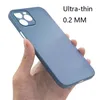 0,3 mm matte PP Połączenia telefoniczne Ultra cienkie, szczupłe zamarzone pełne pokrycie Elastyczna ochrona aparatu dla iPhone'a 15 14 13 12 Mini 11 Pro Max XS XR 8 7 Plus