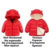 Manteau en duvet automne hiver vestes à capuche pour enfants pour bébés garçons filles solide épais polaire chaud enfants top manteaux vêtements d'extérieur 220919