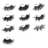 Hand Made Reusable 25mm Mink Eyelashes Curly Crisscross Multilayer Thick 3D Fake Lashes Full Strip Eyelash Extensions Eyes Makeup 10 Models DHL