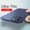 للحصول على iPhone PP PP Phone Cases 0.3mm Ultra Thin Thin Slim Frosted Coverge 14 13 12 Mini 11 Pro Max XS XR 8 7 6 6S plus
