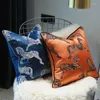 Kudde DunxDeco Cover Decorative Square Case Modern Horse Jacquard Luxury Artistic Coussin Home Office Soffa Decorating