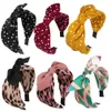 Bandas de cabe￧a do arco da cabana para mulheres meninas fofas de moda com moda de moda de p￣o de leopardo de pano confort￡vel Red Bra￧o preto arcos Ha Lulubaby Amlqc