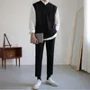 Men's Vests Sweater Vest Men Simple All-match V-neck Solid Sleeveless Male Tops Basic Cozy Korean Style Ins Leisure Knitted Plus Size M-3XL 220919