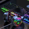 Headset 3,5 mm RGB LED Stereo Bass PC Gamer Hörlurar Med Mikrofon För PS4 Playstation 5 Xbox Over Wired Gaming Headset Gamer T220916