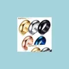 Bagues de cluster 7mm titane acier rond bagues pour hommes femmes brillant or argent noir rose bleu simple bague de mariage goutte deliv dhteb