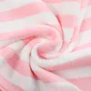 Coral Fleece Wipe Faces Towel Stripe Soft Wiping Hands Towels Men Women Clean Facial Towel Hanging Absorbent Face Wash Rag BH7597 TYJ