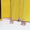 Fashion Pendant Necklaces for Woman Necklace Jewelry Bag Stone Pendants Good Quality 3 Color with Gift Packing235D