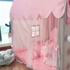 Speelgoedtenten grote kinderen tent 1,35 m wigwam vouwen kinderen tipi baby play huis meisjes roze prinses kasteel kinderkamer decor 220919