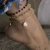 Anklets Huitan Fashion Pineapple For Women Summer Beach Bracelet Leg Chains Stylish Ankle Foot Accessories Barefoot Body Jewelry