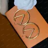 3 cm 4 cm 5 cm Złote Kolczyki stadnonowe projektant dla kobiet Jewlery Letter Stud Luksusowa klasyczna marka Hoop Earring Wedding z Box7718063