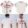 GLAA3740 Big Boy Cuban Stars Centennial Heritage Baseball Jersey White Red Pionowe paski 100% Stiched Name Stiched Numer