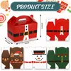Christmas Decorations Treat Boxes Santa Elf Snowman Elk Xmas Cardboard Present Candy Cookie With Handles Holiday Party Favor S Mxhome Amiwv